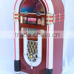 Full Size Classic 7-Color Changing LED Vinyl Jukebox for Pinball / Billard Game Room thumbnail-1