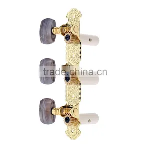 1 Pair Gold-Plated 3 Machine Head Classical Guitar String Tuning Keys Pegs thumbnail-1