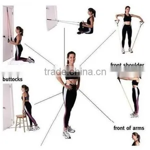 Fitness Resistance Bands Resistance Rope Exerciese Tubes Elastic Exercise Bands for Yoga Pilates Workout thumbnail-4