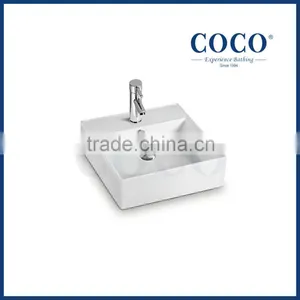 Bathroom 460mm Ceramic Square Shape Hand Wash Basin thumbnail-1