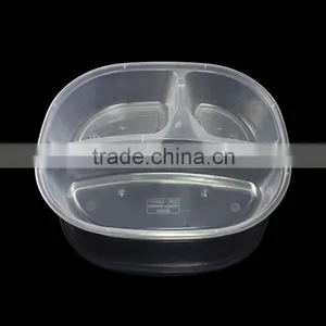 High Quality Plastic Take-away Food Container 3-compartment 1000ml thumbnail-4