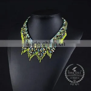 High Quality Colorful Resin Chunky Statement Necklace Tin Alloy Fashion Women Pendant Necklace 6390117 thumbnail-2