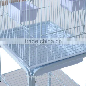 Pawhut 51" White Garden Metal Feeding Bird Cage thumbnail-5