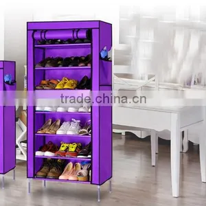 Non-woven Folding Fabric Shoe Cabinet Designs Portable (FC6008) thumbnail-1