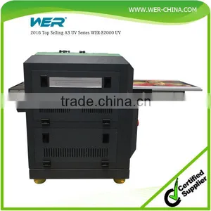 Hot Design USB and CD Printing Machine WER-E2000UV, A3 UV LED Flatbed Printer for Pen and Cellphone Case Printing Machine thumbnail-1