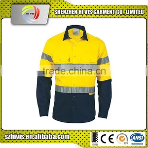 Waterproof Oil Repellent Uniform Professional Denim Work Shirt thumbnail-1