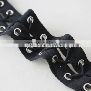 100% Cotton Lace Matal Eyelet Embroidery Lace Trim in Black Color for Ladies thumbnail-5