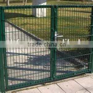 Wire Mesh Perimeter Security Panel Gate System/ Construction Welded Nylofor 3D Wire Panel Fence Gate thumbnail-1