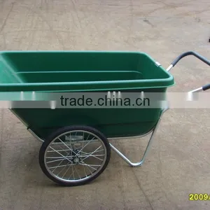 220L Big Plastic Tray Dump Garden Leaf Cart thumbnail-2