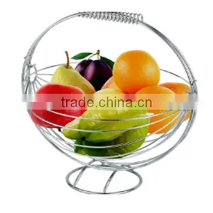 Metal Wire Fruit Basket With Stand thumbnail-5