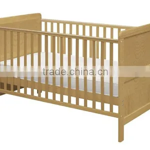 European Style Classic Pine Wood Baby Cot Bed Toddler Bed thumbnail-1