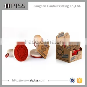 Wooden Handle Cookie Stamp Interchangeable Cookie Stamper Cookie Cutter Stamper thumbnail-1