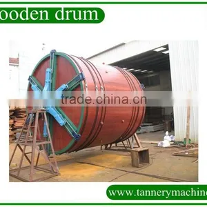 D3x2.5/D2.5X2.2 Retanning or Dyeing Wooden Drum for Cow Goat Sheep Leather Wooden Drum thumbnail-2