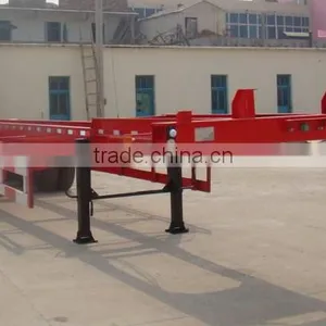 Frame Chassis Manufacturer 3 Axles 40ft Skeleton Trailer/skeletal Container Semi Trailer for Sale thumbnail-3