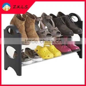 10 Layer Free Assembly Cheap Plastic Shoe Rack thumbnail-3