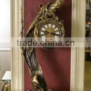 Luxury Attrative Wall Hanging Clock, 24K Gold Plated Brass Clock thumbnail-3