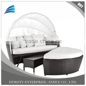 Outdoor Garden Patio Daybed Sofa With Canopy thumbnail-1