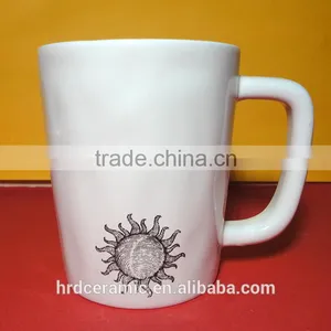 Elegant Design Durable Round 450ml Ceramic Beautiful Coffee Cups thumbnail-2