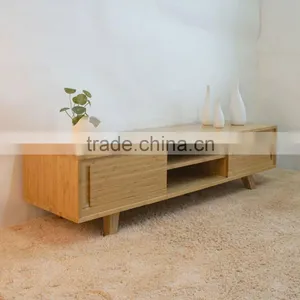 Discount Home Furniture Living Room Eco Bamboo tv Stand With Drawer thumbnail-2