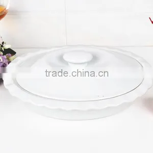 11.5" Oval Ceramic Bakeware With Lid thumbnail-2