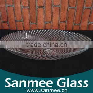New Designr Glass Plate Glass Charger Plate Wholesale Clear Glass Fruit Bowls Plate thumbnail-1