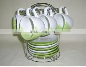 Set of 6 Color Changing Cheap Cup and Saucer Sets thumbnail-1