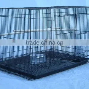 CASE OF 6 Bird AVIARY BREEDING BIRD CAGE Flight Bird Cage by Size 24x16x16 Inches - BLACK Color thumbnail-1