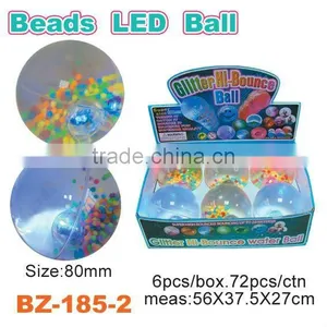 80mm LED Water Bouncing Ball With Beads thumbnail-1