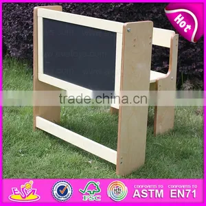 Multifunctional Wooden Foldable Table Chair With Easel for Kids,Children Wooden Easel Learning Table With Chair Toy W08G154A thumbnail-6