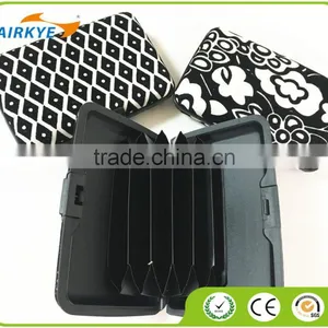 Flocking Leather & Aluminium Business Credit Card Holder RFID Wallets thumbnail-1
