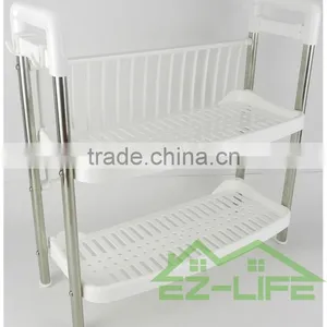 2017 Best Selling 2 Tiers Chrome Plated Kitchen Accessory Dish Rack/ Dish Drainer/Plate Rack thumbnail-2