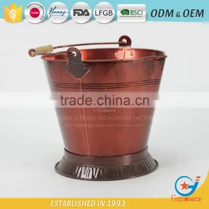 Garden Galvanized or Iron Landscape Pots Planters Landscaping Cheap Flower Potswith Handle thumbnail-1