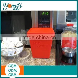 Wholesale FDA Standard Heat Resistant Pop Corn Bowl Maker BPA Free Silicone Microwave Popcorn thumbnail-1