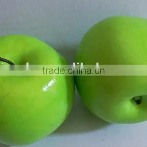 2 Decorative Big Artificial Weighted Green Apple Faux Fruits thumbnail-1
