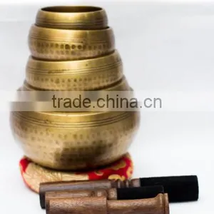 High Quality Handmade in Nepal Curved Hammered Tibetan Meditation Singing Bowl thumbnail-6