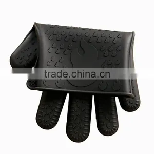 Fashion Kitchen Tool Microwave Oven Mitt Heat Resistant Grilling BBQ Silicone Gloves for Kitchen thumbnail-5