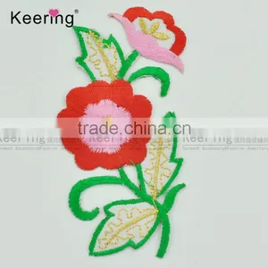 Hot Sale Clothing Flower Embroidery Patch Fabric Accessories Craft WEF-338 thumbnail-5