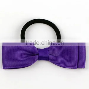 Wholesale Baby Girls Pink Grosgrain Ribbon Elastic Hair Band With Rubber thumbnail-3