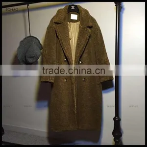 Comfortable Cheap High Quality Long Lamb Faux Skin Fur Coats thumbnail-3