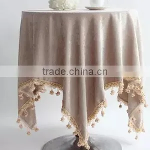 European High-grade Garden Style Cotton Round Tablecloth / Table Cloth Tablecloths Round Table thumbnail-4