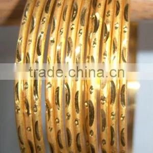 GOLD PLATED BRACELET BANGLES Set thumbnail-1