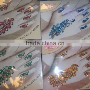 Mix Color Crystal ARM HAND Tattoo STICKER thumbnail-1