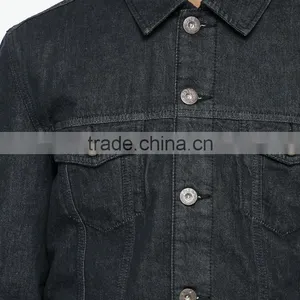 Wholesale Custom Plain Black Winter Man Jacket Denim Factory Price thumbnail-6