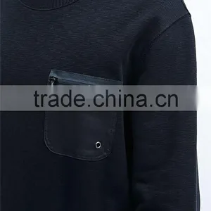OEM Winter Chest Zipper Pocket Hoodies Mens Hoodie Wholesale thumbnail-4
