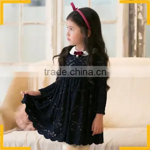 Hot Sale Korean Style Girl Lace Winter Dress Kids Party Wear Dress Kids Fashion Show Dress thumbnail-4