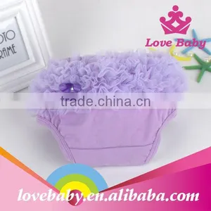 Hot Sale Adorable Solid Color Baby Lace Bloomers Wholesale Lace Ruffle Cotton Bloomers thumbnail-5