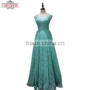 Floor Length A Line Lace Appliqued Evening Dress thumbnail-1