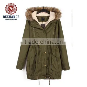 Fashion Ladies Winter Coats Woman Padded Jackets Middle-long Thick Hooded Parka Jacket for Wholesale Clothing thumbnail-1