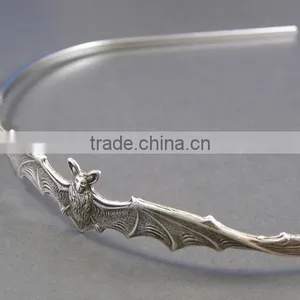 Bat Headband Vampire Silver Head Piece Goth Halloween Hair Accessory thumbnail-5