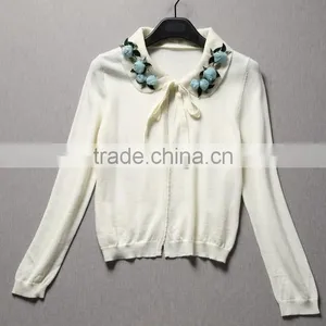 Fashion Style 2016 New Elegant Short Coats Knitted Blazers For Women Sweater thumbnail-2